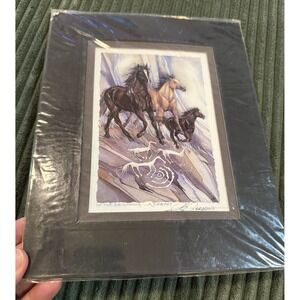 Jody Bergsma In The Beginning A Dream Art Print Matted‎ Framed Signed Horses
